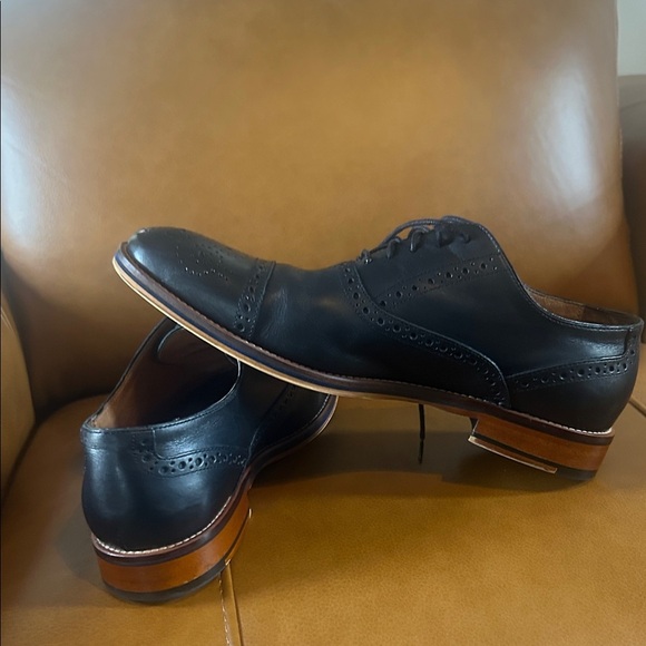 Johnston & Murphy Black Leather Brogue Derby Dress Shoes Men’s Size 9.5M main image 5